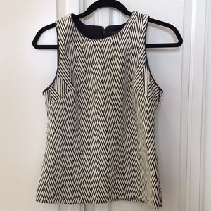 Banana Republic Top with faux leather trim